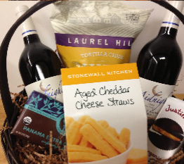 Wine and cheese basket